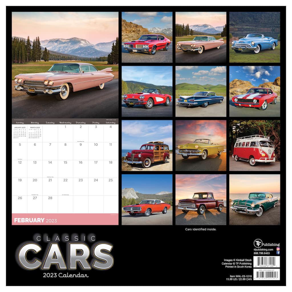 2023 Classic Cars Wall Calendar Michaels